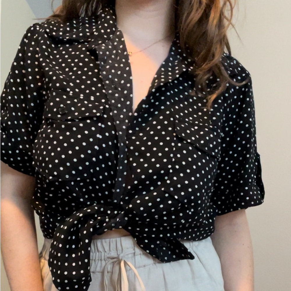 Polka Dot Button Down